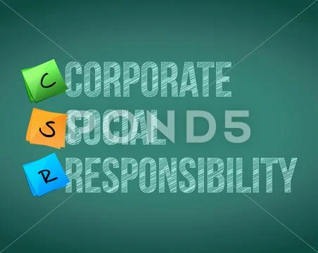 Corporate responsibility management post Stock Illustration