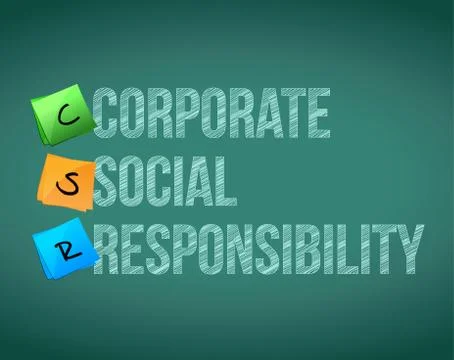 Corporate responsibility management post Illustrazione stock