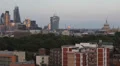 Corporate Skyscrapers Aerial View London City Skyline High Rise Towers Buildings HD Footage