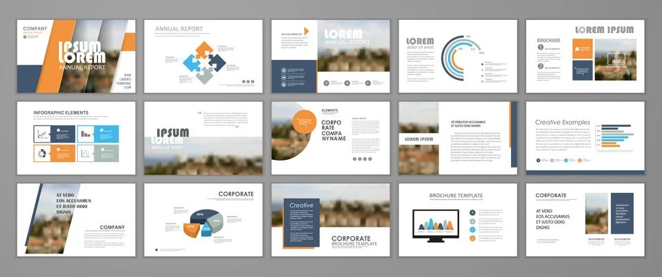 Corporate slideshow templates Stock Illustration