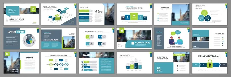 Corporate slideshow templates Stock Illustration