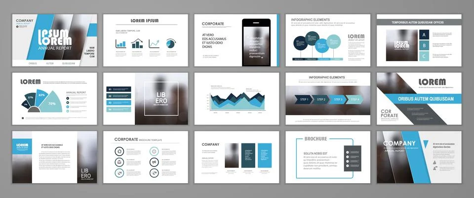 Corporate slideshow templates Stock Illustration