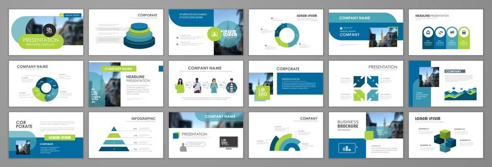 Corporate slideshow templates Stock Illustration