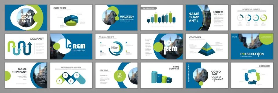 Corporate slideshow templates Stock Illustration