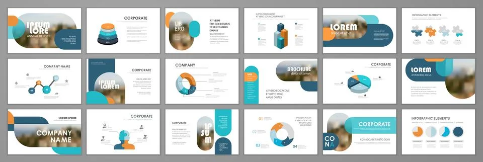 Corporate slideshow templates Stock Illustration