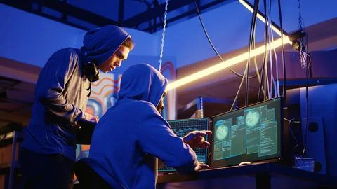 Corporate spies get access denied error Stock Photos