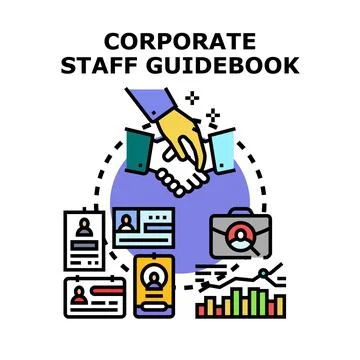 Corporate staff guidebook developing team onboarding and management 库存插图