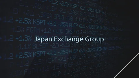 Corporate Stock Market Exchanges animated series - Japan Exchange Group Stock Footage