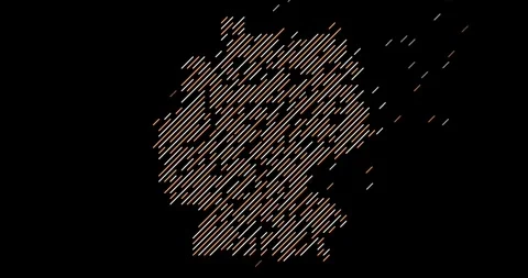 Corporate Striped Background Germany Map Shape Reveal Stock Footage 325724800