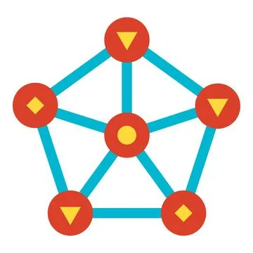 Corporate Structure Business Process Flat Icon Illustrazione stock