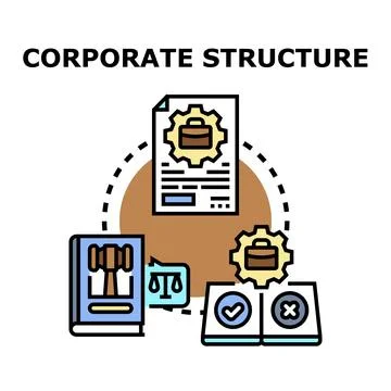 Corporate structure planning management and legal regulation process Stock Illustration
