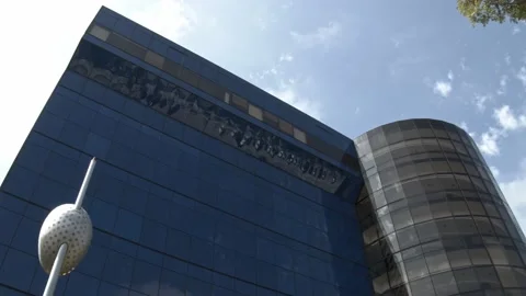 Corporate Style Generic Building Towering Skyward Stock Footage 131604754