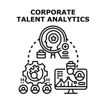 Corporate talent analytics optimizing human resource management strategy Stock Illustration