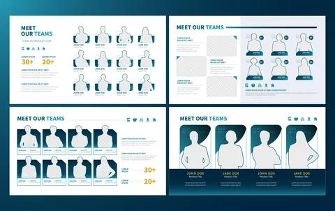 Corporate Team Introduction Presentation Template Business Profile Stock Illustration