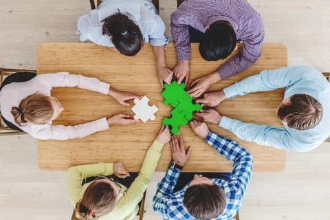 Corporate teamwork concept Stock Photos