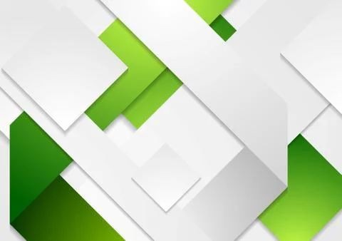 Corporate tech vector white green background Illustrazione stock