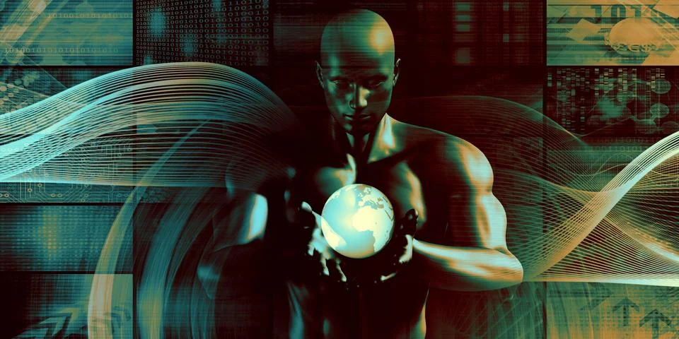 Corporate Technology Evolution Stock Illustration