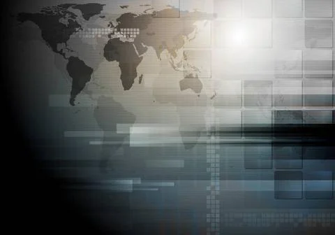 Corporate technology vector world map backdrop Corporate technology vector... Stock Photos