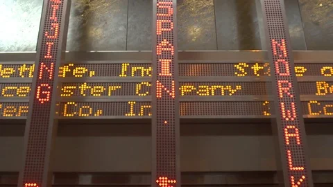 Corporate ticker3 Stockbeeldmateriaal 76250534