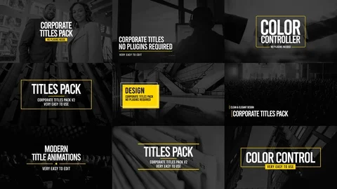 Corporate Titles Pack V2 Stock After Effects