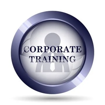 Corporate training icon. Internet button on white background.. Stock Illustration