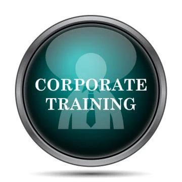 Corporate training icon. Internet button on white background.. Stock Illustration