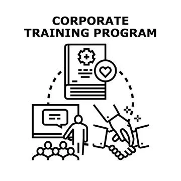 Corporate training program developing business skills and empathy Ilustração Stock