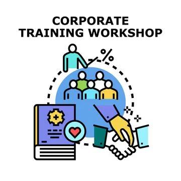 Corporate training workshop developing business skills Stock Illustration