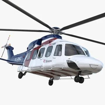 Corporate Transport Helicopter Agusta Westland AW189 3D Model
