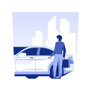 Corporate transport isolated concept vector illustration. Ilustración de archivo