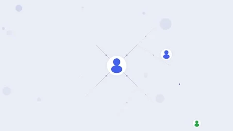 Corporate two-level radial org chart. Flat design, light mode Stock Footage 342621857