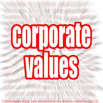 Corporate values word cloud Stock Illustration