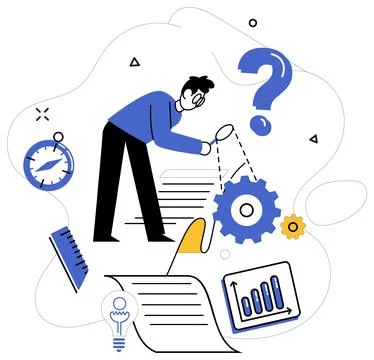 Corporate vision vector illustration. Progress in professional occupation is  Stock Illustration