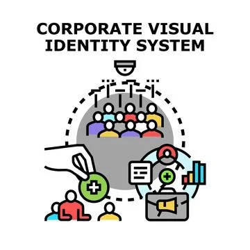 Corporate visual identity system developing design branding Stock Illustration