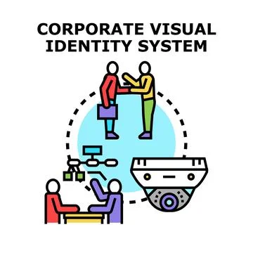 Corporate visual identity system developing business strategies Stock Illustration