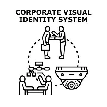 Corporate visual identity system developing business strategies Stock Illustration