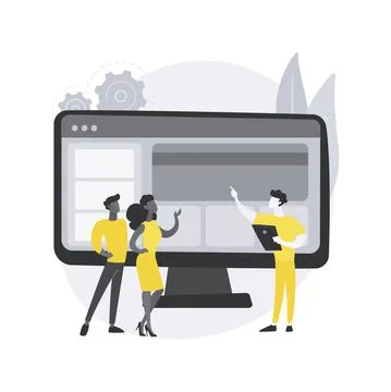 Corporate website abstract concept vector illustration. Illustrazione stock