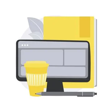 Corporate website abstract concept vector illustration. 스톡 일러스트
