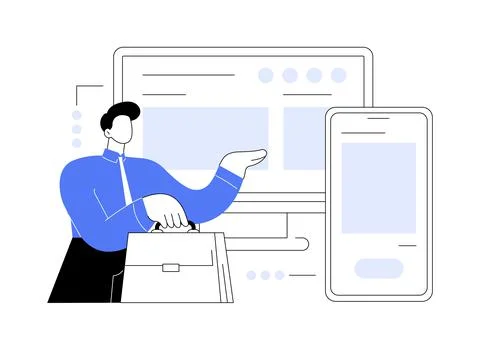 Corporate website abstract concept vector illustration. 스톡 일러스트