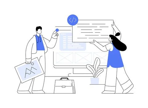 Corporate website abstract concept vector illustration. 스톡 일러스트