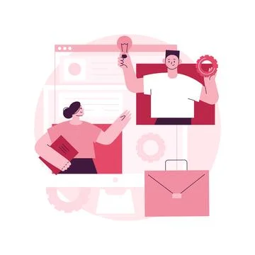 Corporate website abstract concept vector illustration. Illustrazione stock