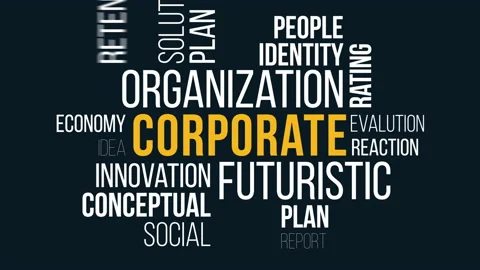 Corporate Word cloud animation concept. Video stock 224631940