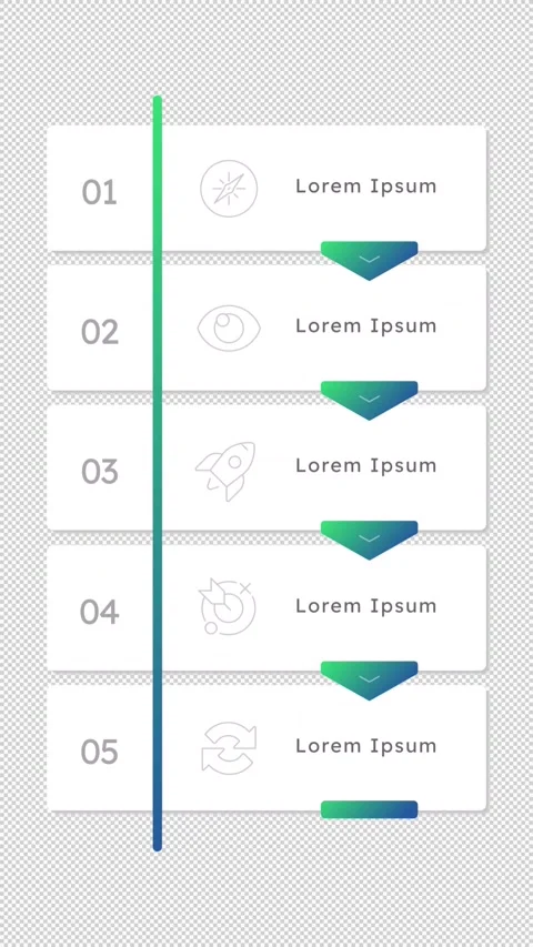 Corporate workflow infographic 5 steps template animation Stock Footage 333751173