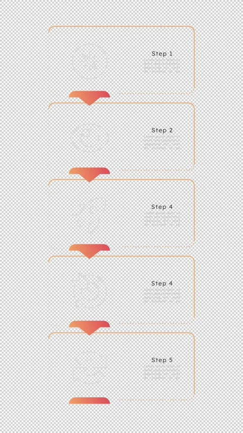 Corporate workflow strategy infographic 5 steps template animation Stock Footage 333751314
