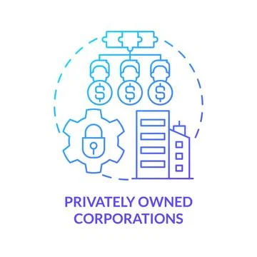 Corporations blue gradient concept icon Stock Illustration