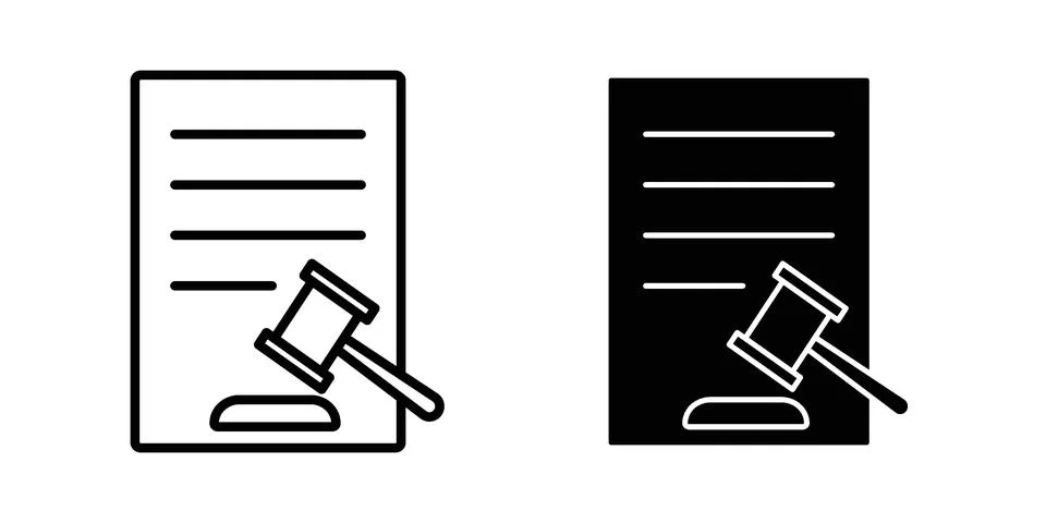 Corporative law icon set. Vector EPS 10 Stock Illustration