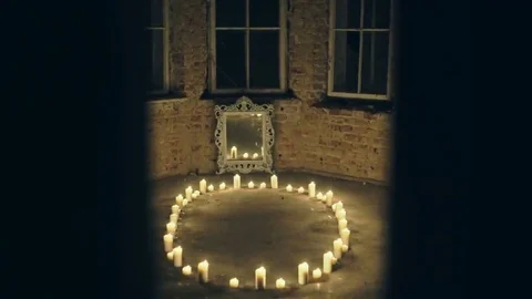 Corpse of bride walks around the room before making a terrible ritual Stock Footage 69169829