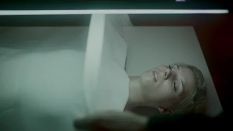 Corpse of a Dead Lying Woman Stock Footage 259850675