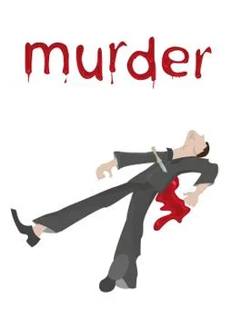 Corpse on the ground Stock Illustration