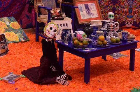 Corpse kid offering Stock Photos